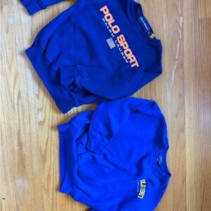 Kids Ralph Lauren Kids Blue and Navy Sweatshirts - Size 7